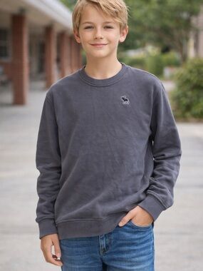 abercrombie kids Crewneck Sweatshirt - Charcoal Gray